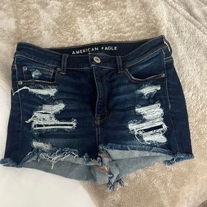 American Eagle NWOT denim shorts dark wash hi-rise shortie